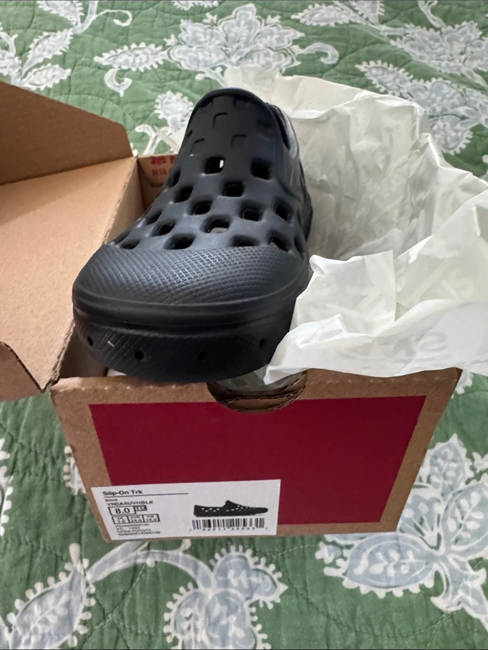 Vans Kids Black Slip-On Water Clog Shoes
